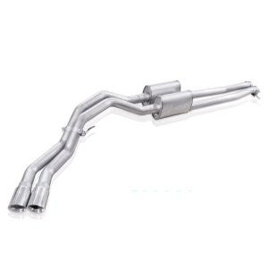 GMC Sierra Performance Exhaust - Passenger Rear Tire Exit - Stainless Works - Cat Back - `07-`18